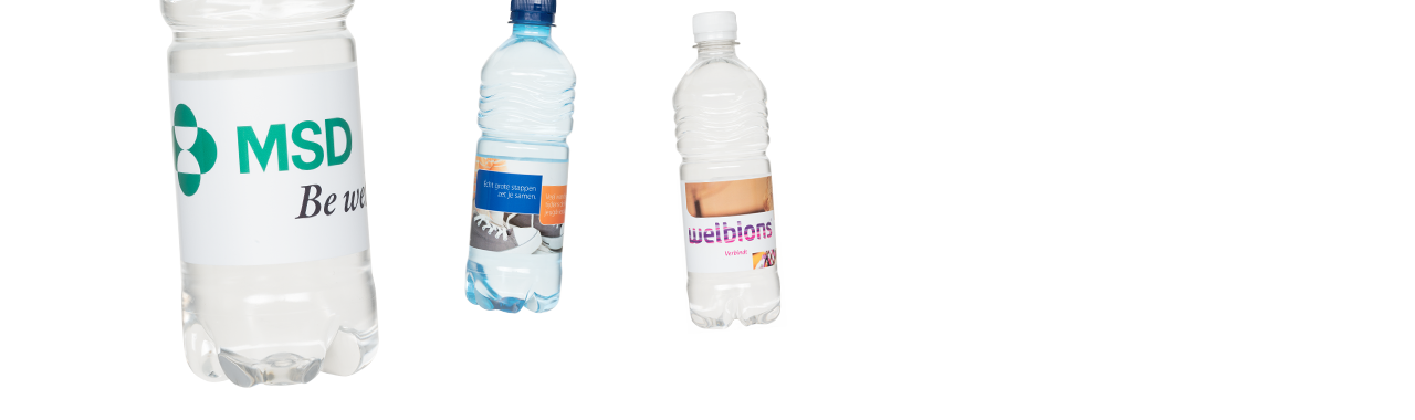 Printing small bottles of mineral water