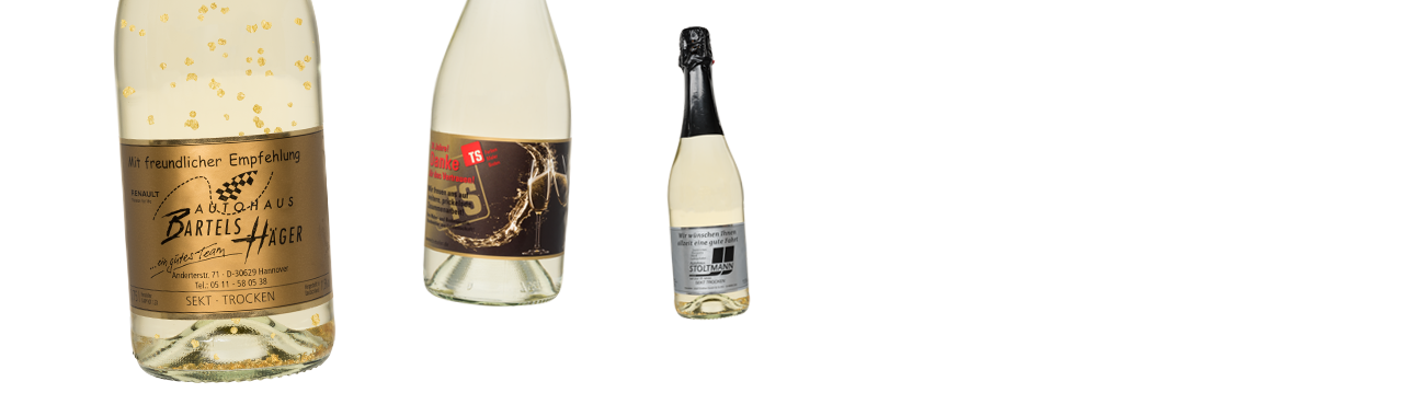 Secco, sparkling wine with own label