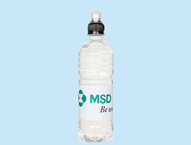 Printing small bottles of mineral water