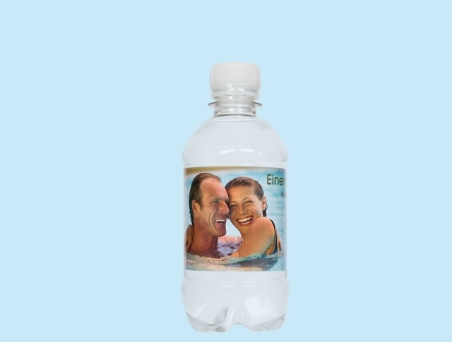 Print bottles of mineral water as promotion