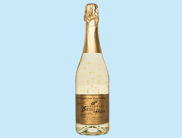 Secco, sparkling wine with own label